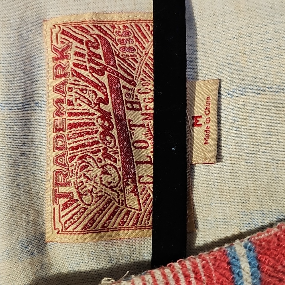 Trademark Brooklyn Cloth Red and Blue Striped Hoodie Size Medium - Picture 2 of 3